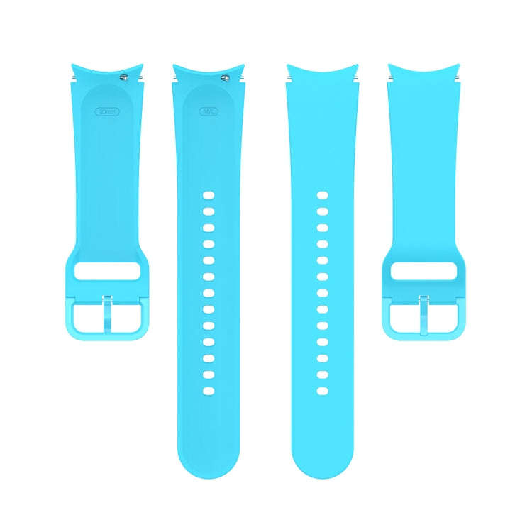 For Samsung Galaxy Watch 5 Pro 45mm Official Silicone Watch Band, Size:S(Sky Blue)