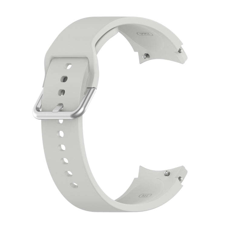For Samsung Galaxy Watch 5 Pro 45mm Official Silicone Silver Round Buckle Watch Band(Silver Grey)