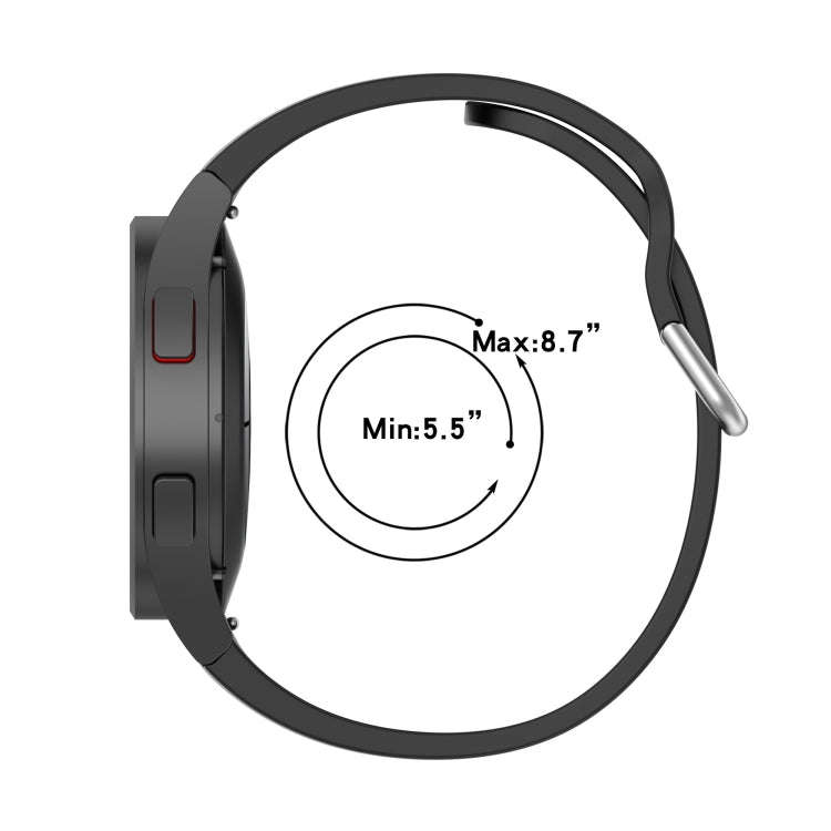 For Samsung Galaxy Watch 5 Pro 45mm Official Silicone Silver Round Buckle Watch Band(Teal)
