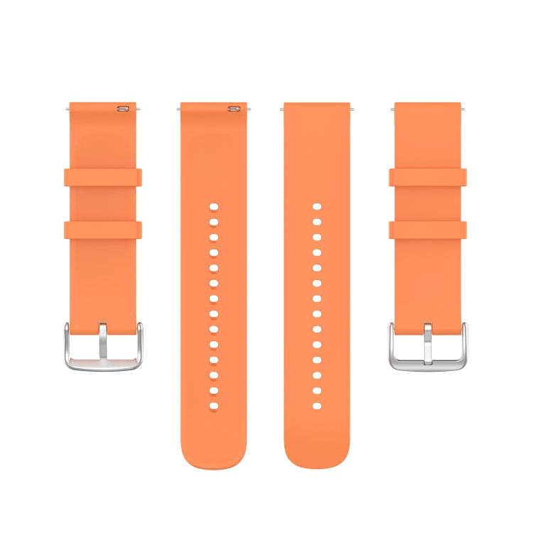 For Samsung Galaxy Watch 5 40mm 20mm Round Tail Silicone Watch Band(Orange)
