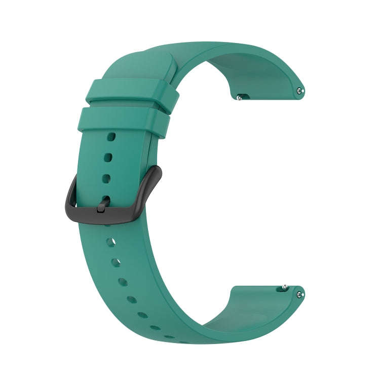For Samsung Galaxy Watch 5 44mm 20mm Round Tail Silicone Watch Band(Pine Green)