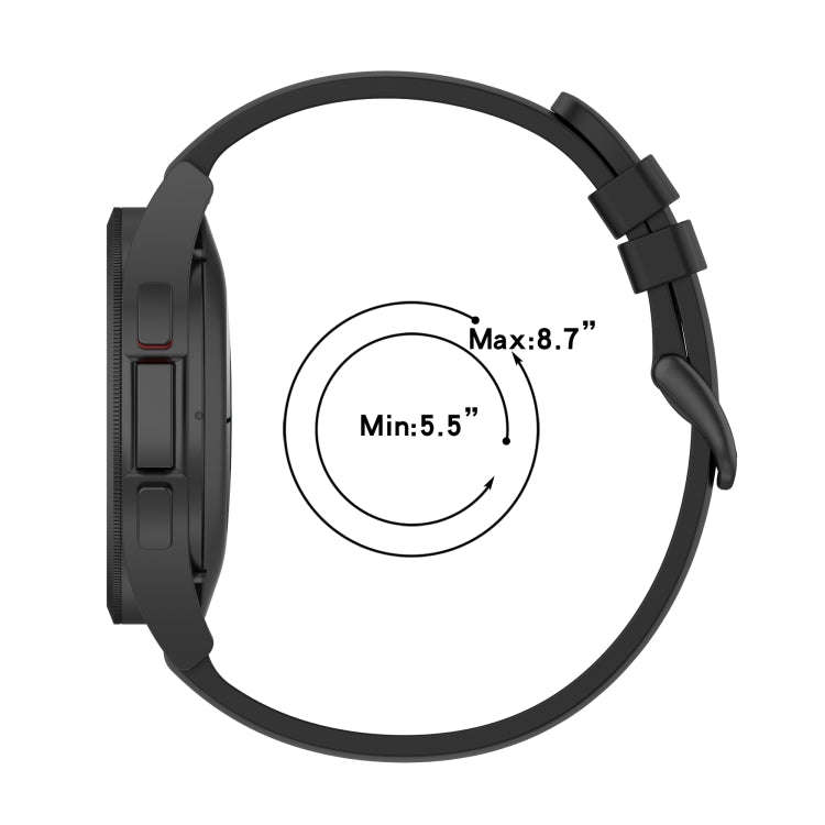 For Samsung Galaxy Watch 5 44mm 20mm Round Tail Silicone Watch Band(Pine Green)