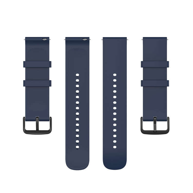 For Samsung Galaxy Watch 5 Pro 45mm 20mm Round Tail Silicone Watch Band(Midnight Blue)