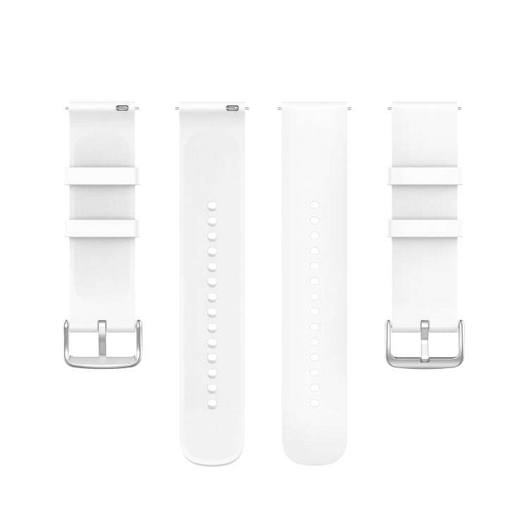 For Samsung Galaxy Watch 5 Pro 45mm 20mm Round Tail Silicone Watch Band(White)