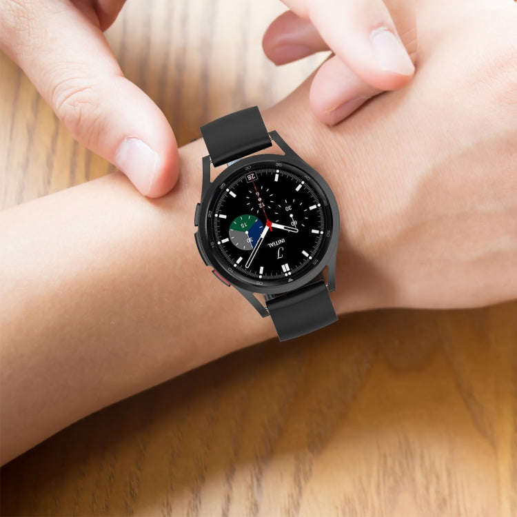For Samsung Galaxy Watch 5 Pro 45mm 20mm Round Tail Silicone Watch Band(Midnight Blue)