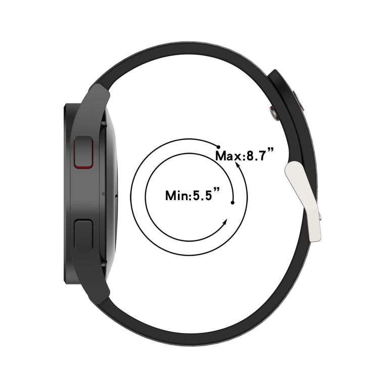 For Samsung Galaxy Watch 5 40mm 20mm Colorful Hole Silicone Watch Band(White Black)