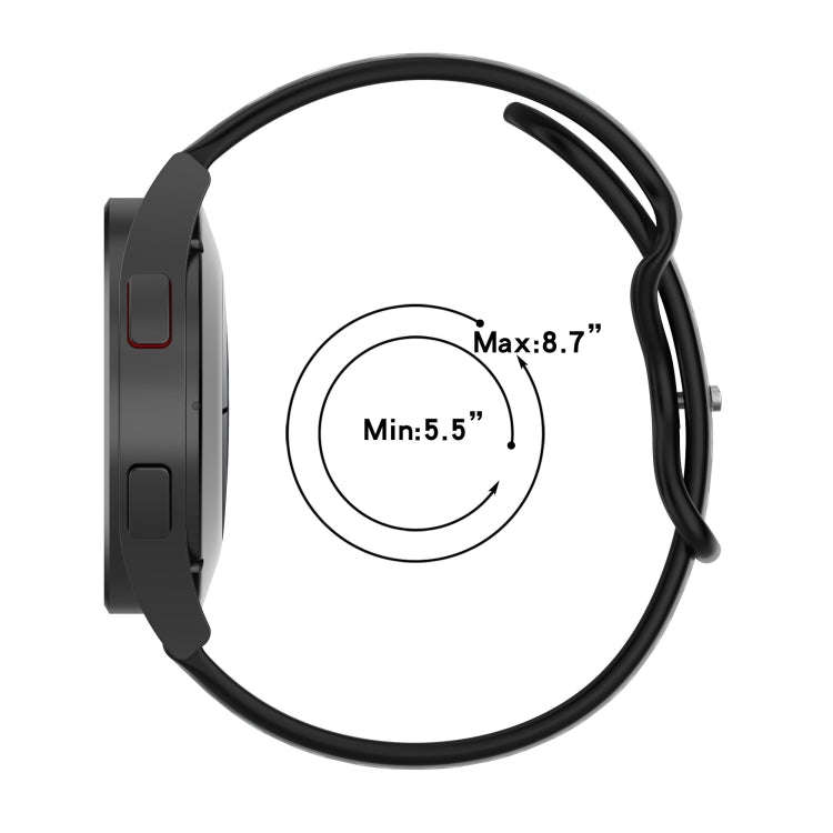 For Samsung Galaxy Watch 5 44mm 20mm Two-color Diamond Silicone Watch Band(Red Black)