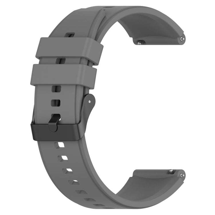For Samsung Galaxy Watch 5 40mm 20mm Black Buckle Step Silicone Watch Band(Grey)
