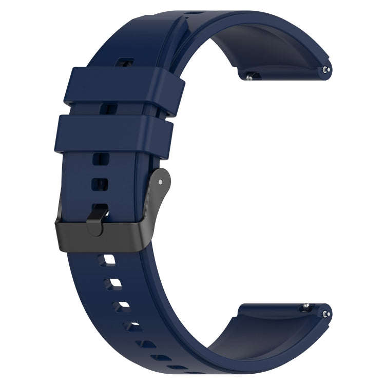 For Samsung Galaxy Watch 5 44mm 20mm Black Buckle Step Silicone Watch Band(Blue)