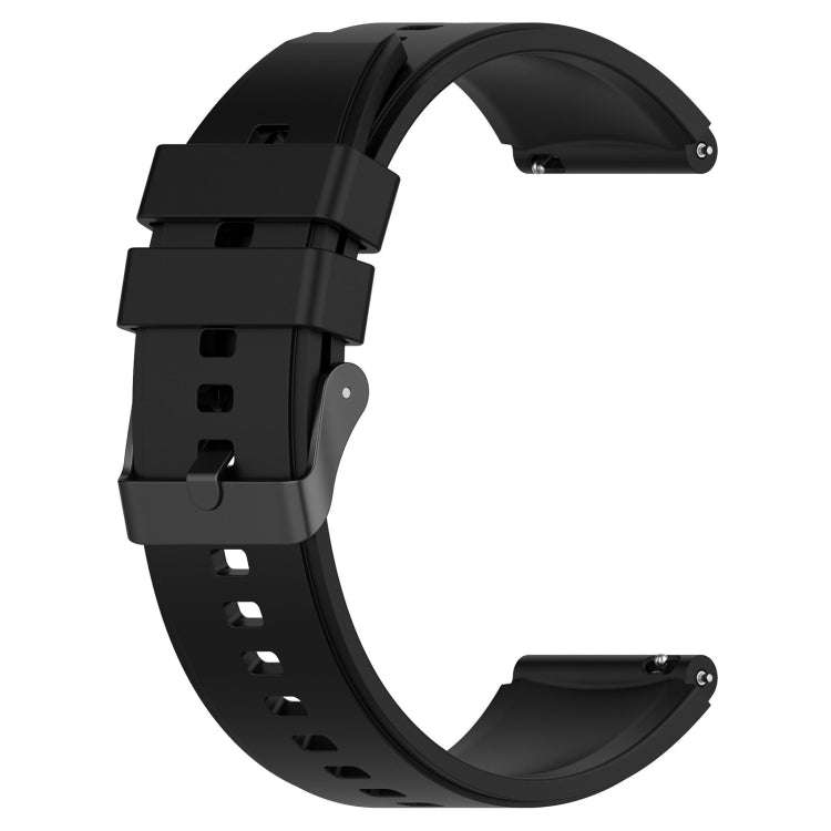 For Samsung Galaxy Watch 5 Pro 45mm 20mm Black Buckle Step Silicone Watch Band(Black)