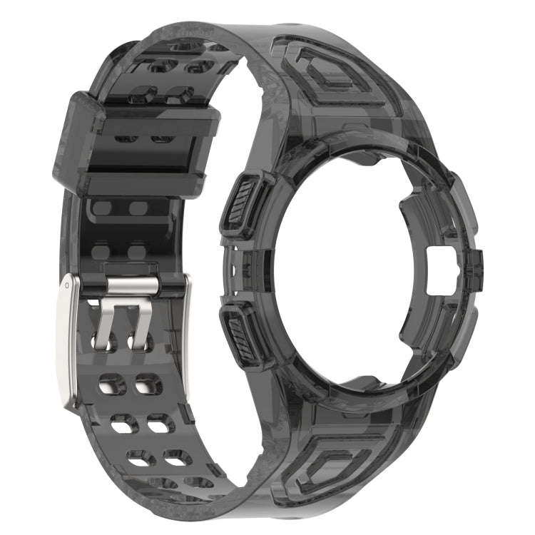 For Samsung Galaxy Watch5 40mm Silicone Integrated Watch Band(Transparent Black)