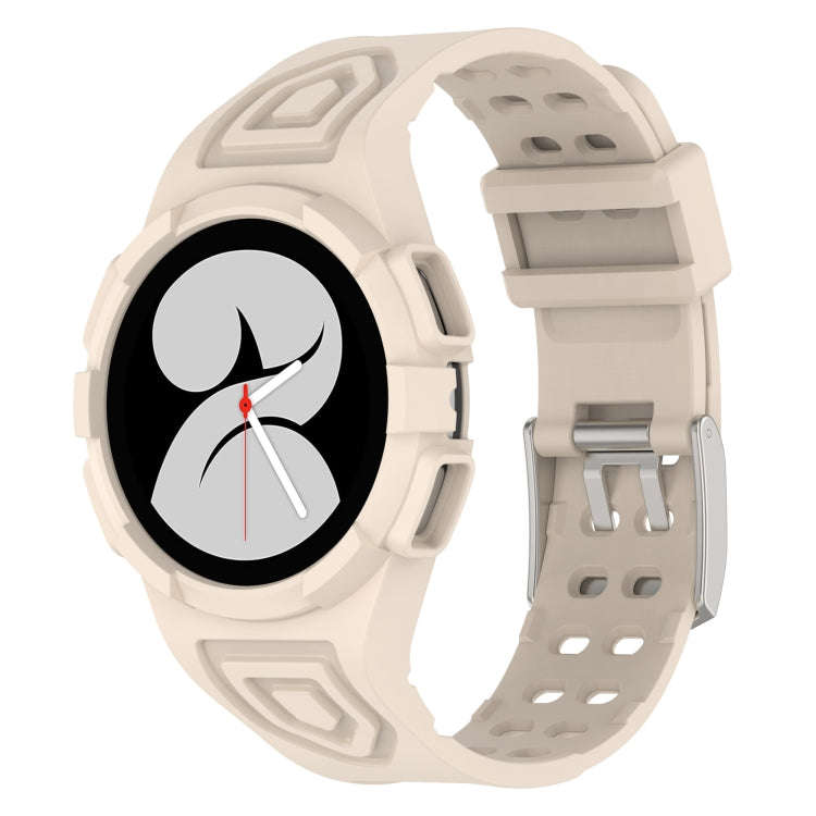 For Samsung Galaxy Watch5 40mm Silicone Integrated Watch Band(Ivor White)