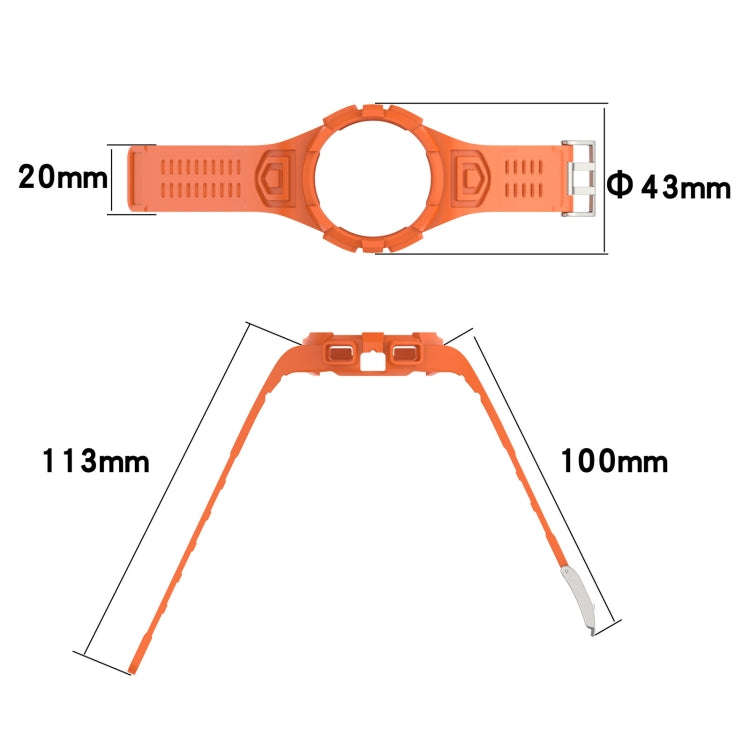 For Samsung Galaxy Watch5 40mm Silicone Integrated Watch Band(Transparent Pink)