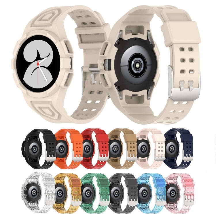 For Samsung Galaxy Watch5 40mm Silicone Integrated Watch Band(Ivor White)