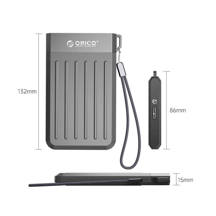 ORICO M25C3-GY 2.5 inch USB3.1 Gen1 Type-C Hard Drive Enclosure(Grey)