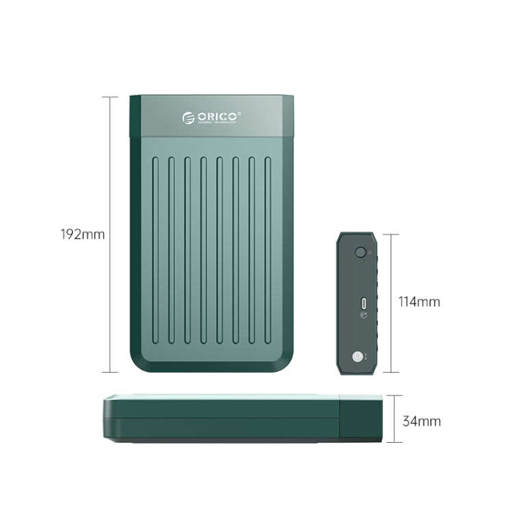 ORICO M35C3-GR 3.5 inch USB3.1 Gen1 Type-C Hard Drive Enclosure(Green)