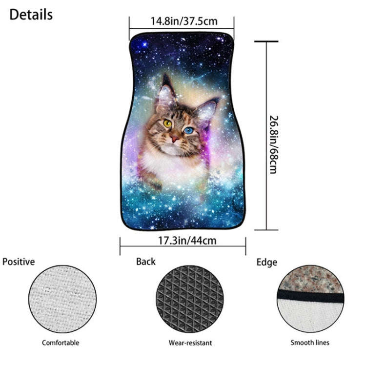 2 in 1 Universal Printing Auto Car Floor Mats Set, Style:Grey Wolf