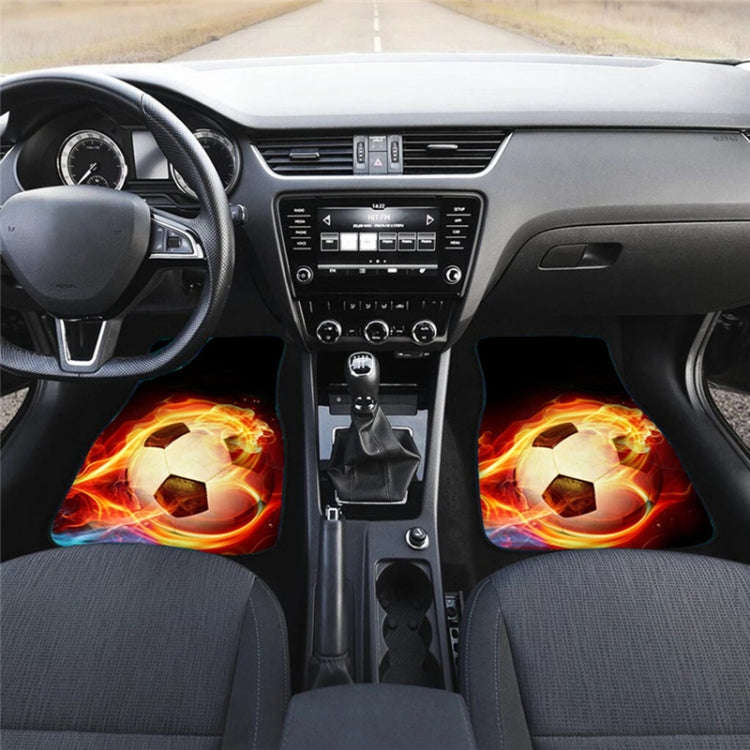2 in 1 Universal Printing Auto Car Floor Mats Set, Style:Grey Wolf