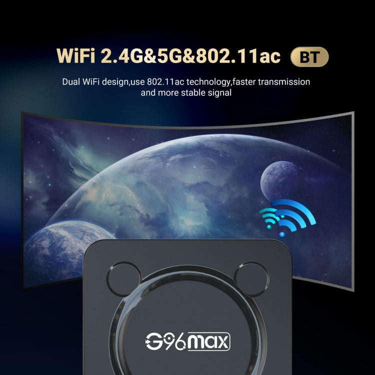 G96max Smart 4K HD Android 11.0 TV Box, Amlogic S905W2 Quad Core ARM Cortex A35, Support Dual Ban...
