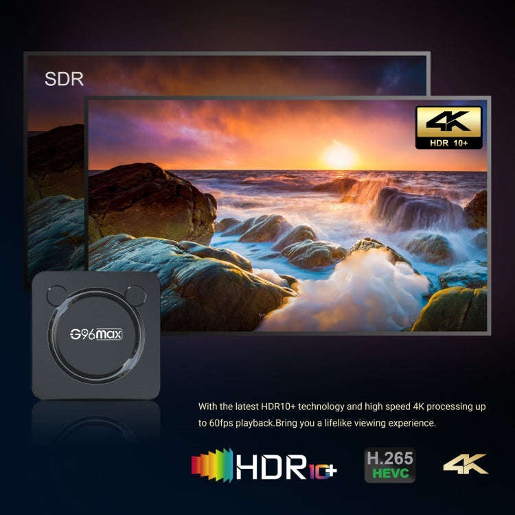 G96max Smart 4K HD Android 11.0 TV Box, Amlogic S905W2 Quad Core ARM Cortex A35, Support Dual Ban...