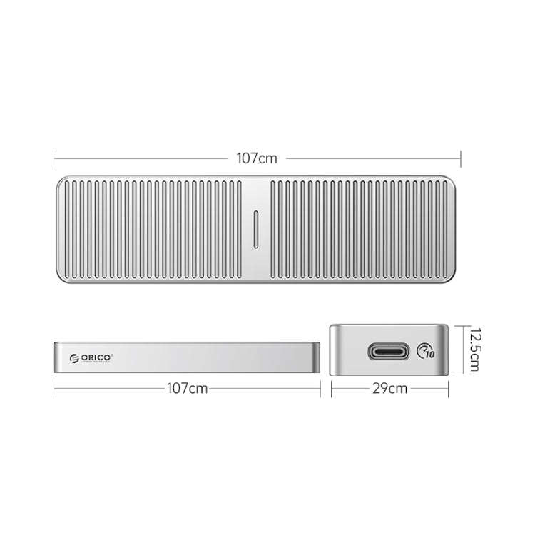 ORICO M222C3-G2-SV USB3.1 Gen2 Type-C 10Gbps M.2 NVMe SSD Enclosure(Silver)