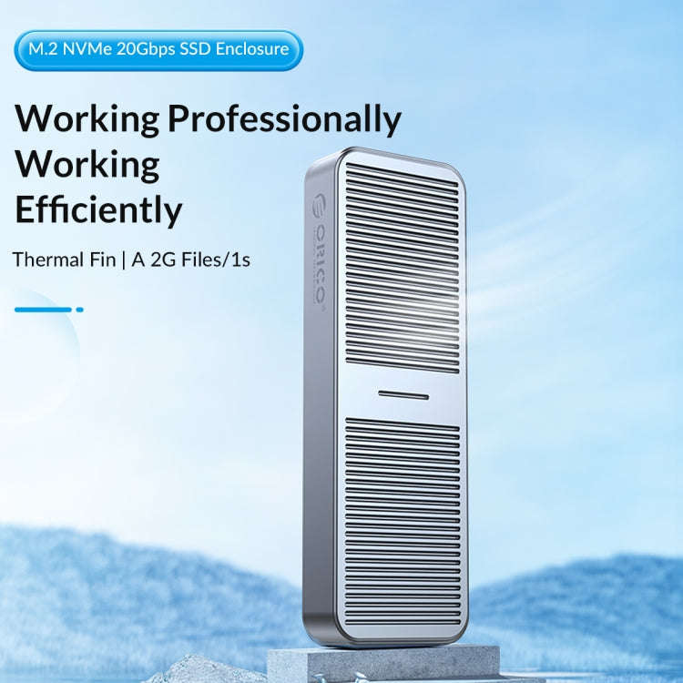 ORICO FV25C3-G2-SV 10Gbps USB3.2 Gen2 Type-C M.2 NVMe/NGFF(SATA) Dual Protocol SSD Enclosure(Silver)