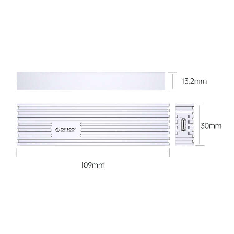 ORICO FV35C3-G2-SV 10Gbps USB3.2 Gen2 Type-C M.2 NVMe/NGFF(SATA) Dual Protocol SSD Enclosure(Silver)