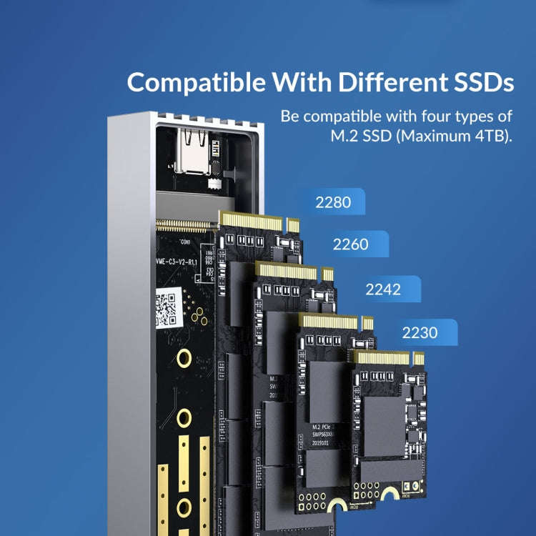 ORICO M233C3-G4-RG USB3.2 20Gbps M.2 NVMe SSD Enclosure(Gold)