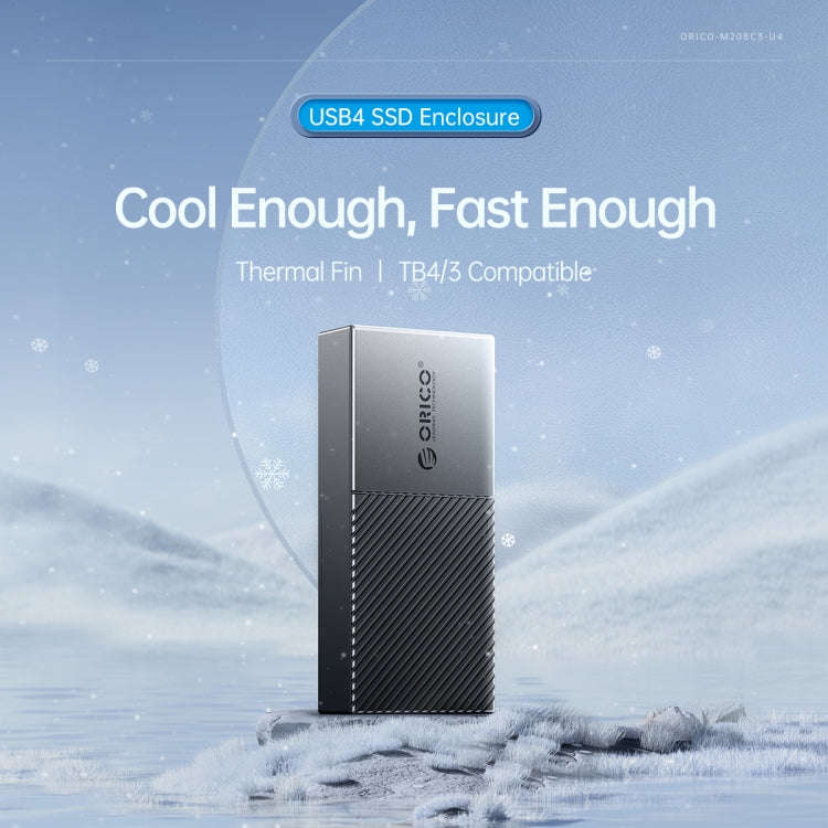 ORICO 40Gbps USB4.0 Type-C M.2 NVMe SSD Enclosure(Gold)