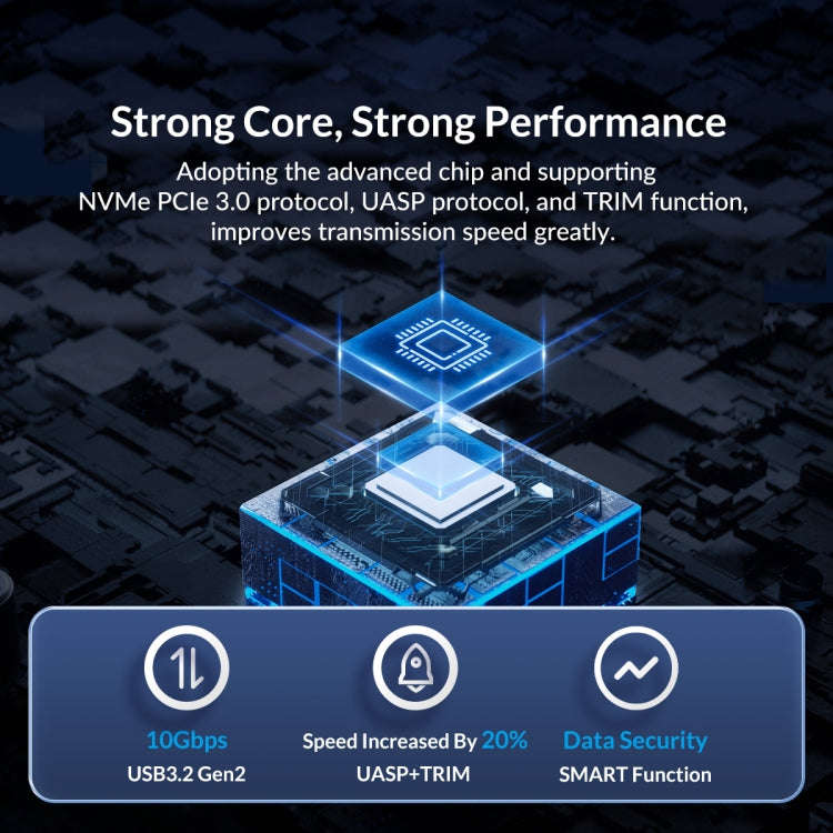 ORICO FV15C3-G2-GY 10Gbps USB3.2 Gen2 Type-C M.2 NVMe/NGFF(SATA) Dual Protocol SSD Enclosure(Grey)