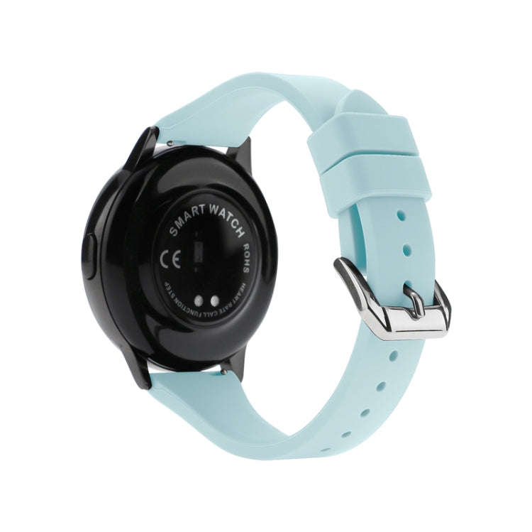 20mm Universal T-buckle Silicone Watch Band(Lake Blue)