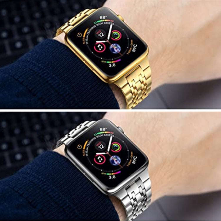 Seven-bead Ultra-thin Stainless Steel Watch Band For Apple Watch Series 9&8&7 41mm / SE 3&SE 2&6&...