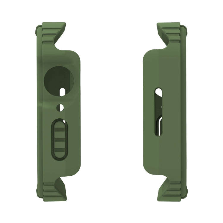 2 in 1 Screen Tempered Glass Film Protective Case For Apple Watch Series 3 & 2 & 1 38mm(Army Green)