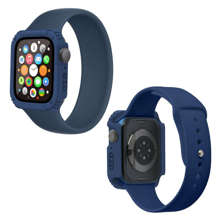 2 in 1 Screen Tempered Glass Film Protective Case For Apple Watch Series 3 & 2 & 1 38mm(Midnight ...