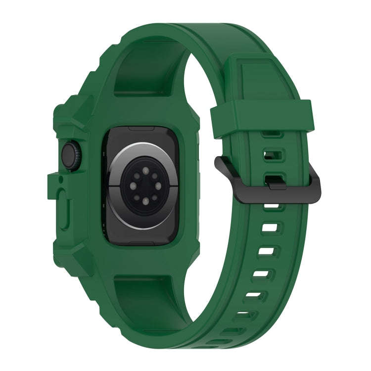 Integrated Silicone Watch Band For Apple Watch Series 8&7 45mm / SE 2&6&SE&5&4 44mm / 3&2&1 42mm(...