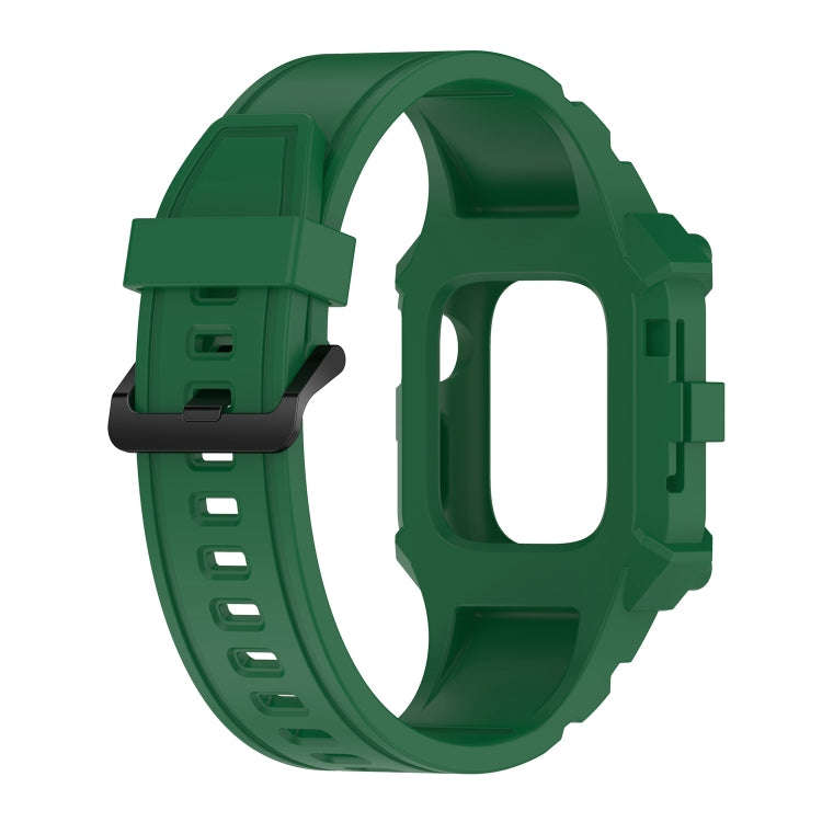 Integrated Silicone Watch Band For Apple Watch Series 8&7 45mm / SE 2&6&SE&5&4 44mm / 3&2&1 42mm(...