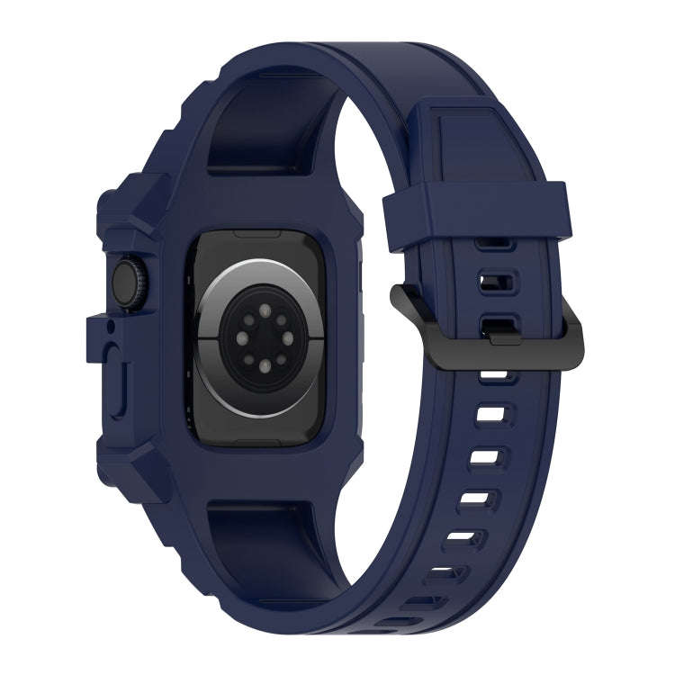 Integrated Silicone Watch Band For Apple Watch Series 8&7 45mm / SE 2&6&SE&5&4 44mm / 3&2&1 42mm(...