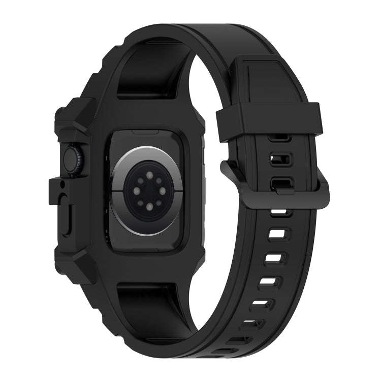 Integrated Silicone Watch Band For Apple Watch Series 8&7 45mm / SE 2&6&SE&5&4 44mm / 3&2&1 42mm(...