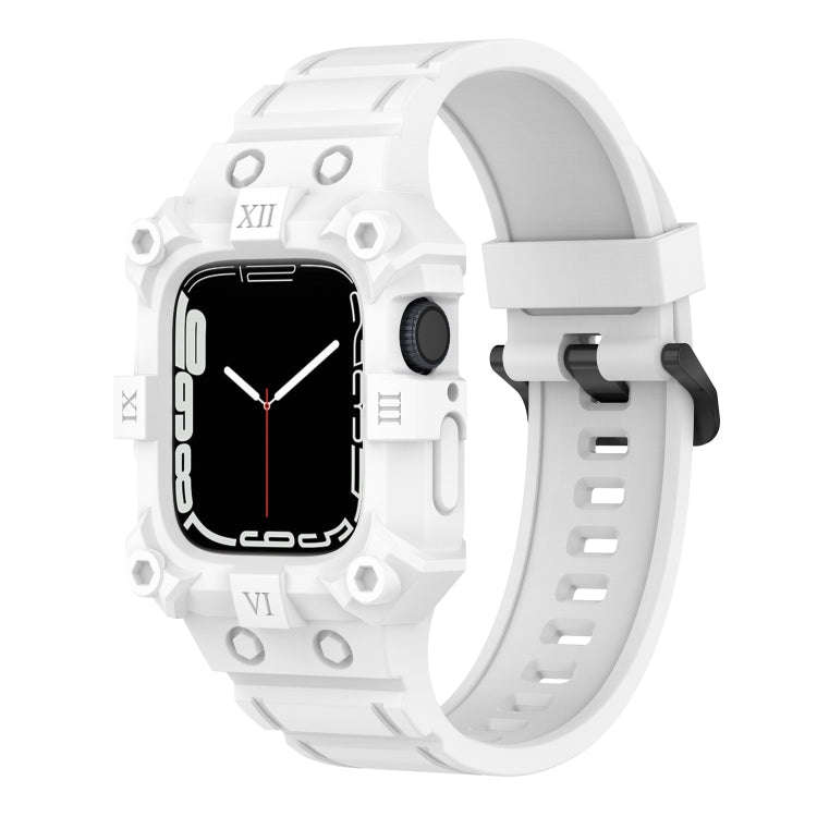 Integrated Silicone Watch Band For Apple Watch Series 9&8&7 41mm / SE 3&SE 2&6&SE&5&4 40mm / 3&2&...