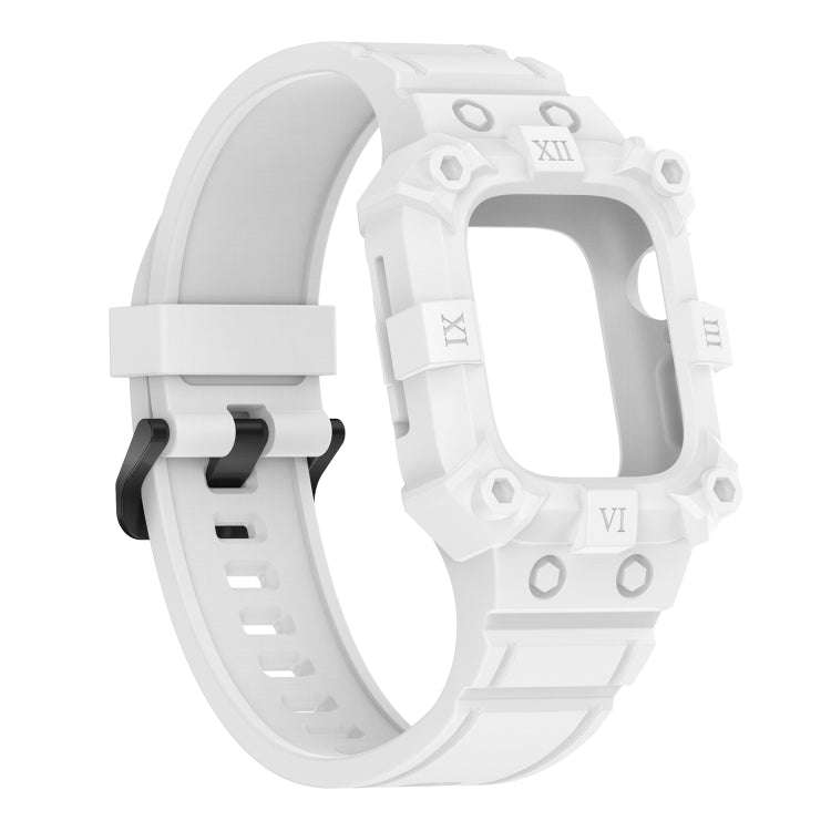 Integrated Silicone Watch Band For Apple Watch Series 9&8&7 41mm / SE 3&SE 2&6&SE&5&4 40mm / 3&2&...