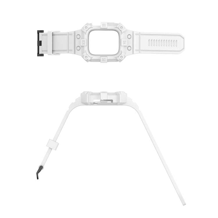 Integrated Silicone Watch Band For Apple Watch Series 9&8&7 41mm / SE 3&SE 2&6&SE&5&4 40mm / 3&2&...