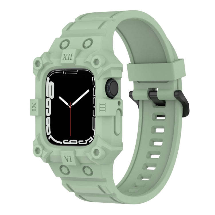 Integrated Silicone Watch Band For Apple Watch Series 9&8&7 41mm / SE 3&SE 2&6&SE&5&4 40mm / 3&2&...