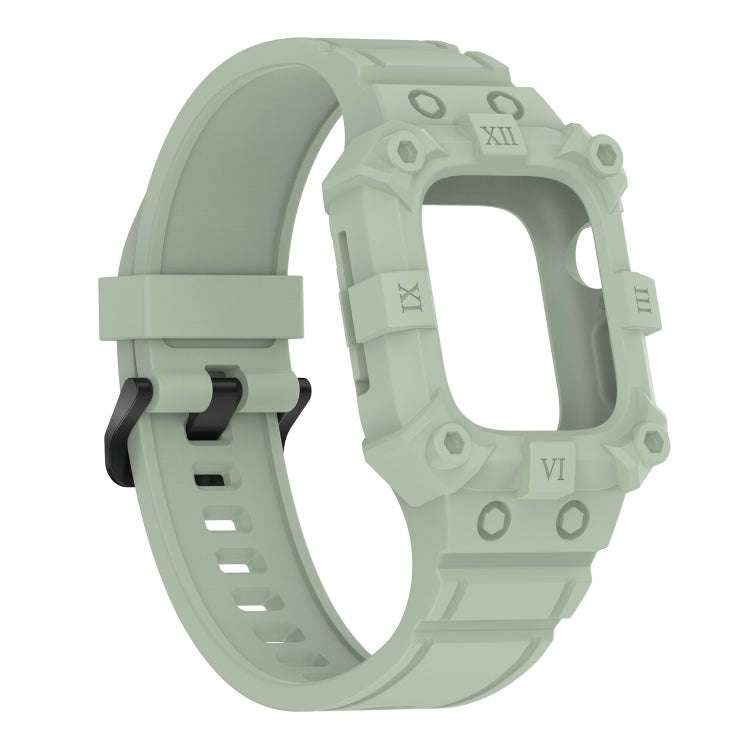 Integrated Silicone Watch Band For Apple Watch Series 9&8&7 41mm / SE 3&SE 2&6&SE&5&4 40mm / 3&2&...
