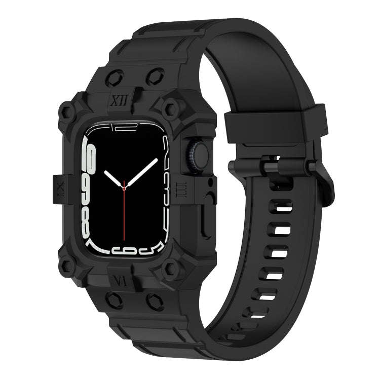 Integrated Silicone Watch Band For Apple Watch Series 9&8&7 41mm / SE 3&SE 2&6&SE&5&4 40mm / 3&2&...