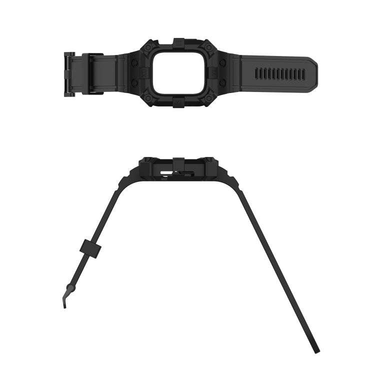 Integrated Silicone Watch Band For Apple Watch Series 9&8&7 41mm / SE 3&SE 2&6&SE&5&4 40mm / 3&2&...