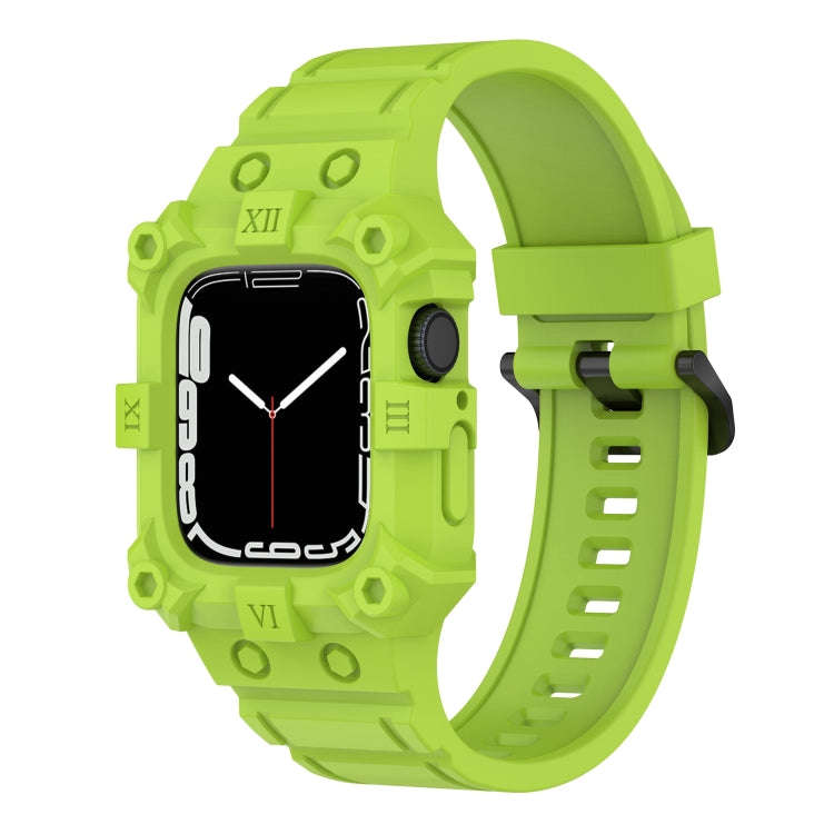 Integrated Silicone Watch Band For Apple Watch Series 9&8&7 41mm / SE 3&SE 2&6&SE&5&4 40mm / 3&2&...