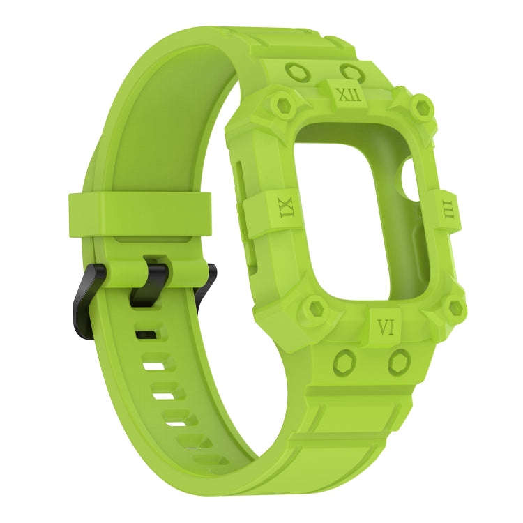 Integrated Silicone Watch Band For Apple Watch Series 9&8&7 41mm / SE 3&SE 2&6&SE&5&4 40mm / 3&2&...