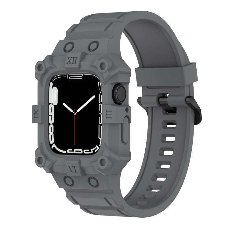 Integrated Silicone Watch Band For Apple Watch Series 9&8&7 41mm / SE 3&SE 2&6&SE&5&4 40mm / 3&2&...
