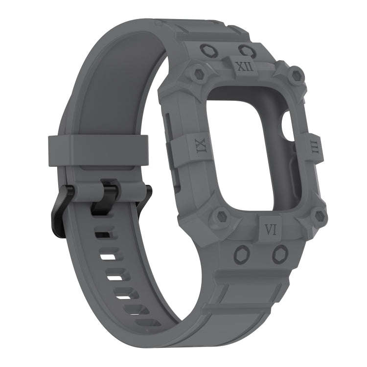 Integrated Silicone Watch Band For Apple Watch Series 9&8&7 41mm / SE 3&SE 2&6&SE&5&4 40mm / 3&2&...