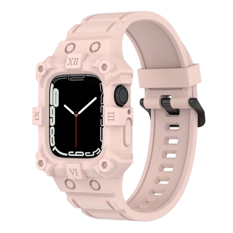 Integrated Silicone Watch Band For Apple Watch Series 9&8&7 41mm / SE 3&SE 2&6&SE&5&4 40mm / 3&2&...
